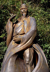 Beeld Zhang Sanfeng, ontwikkelde Dim Mak